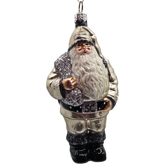 Patricia Breen Nordstrom Santa Claus Platinum Snowflakes Christmas Tree Ornament - Picture 2 of 11